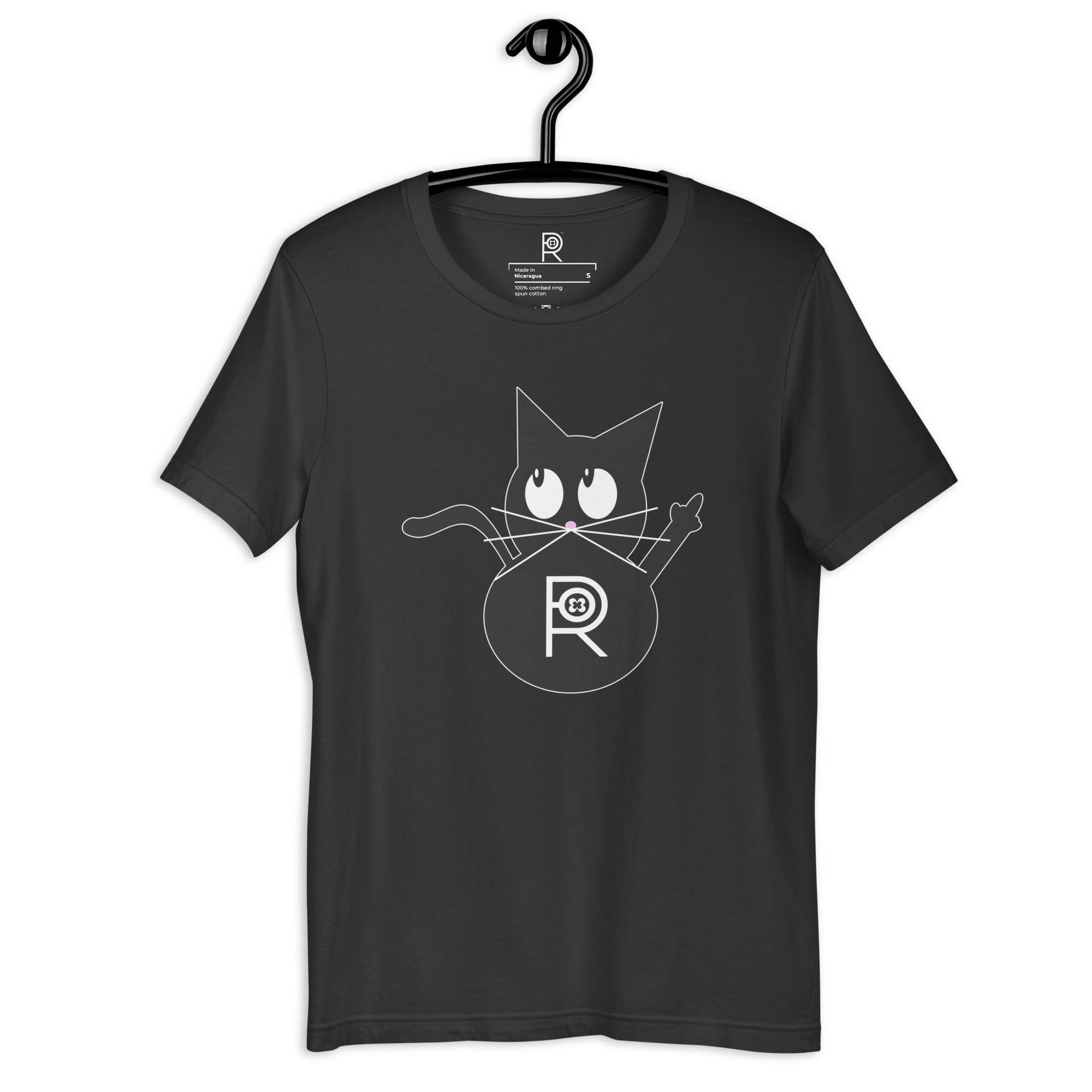 R - Resistance Kitty FU Dark Style Unisex T-shirt - Image 14