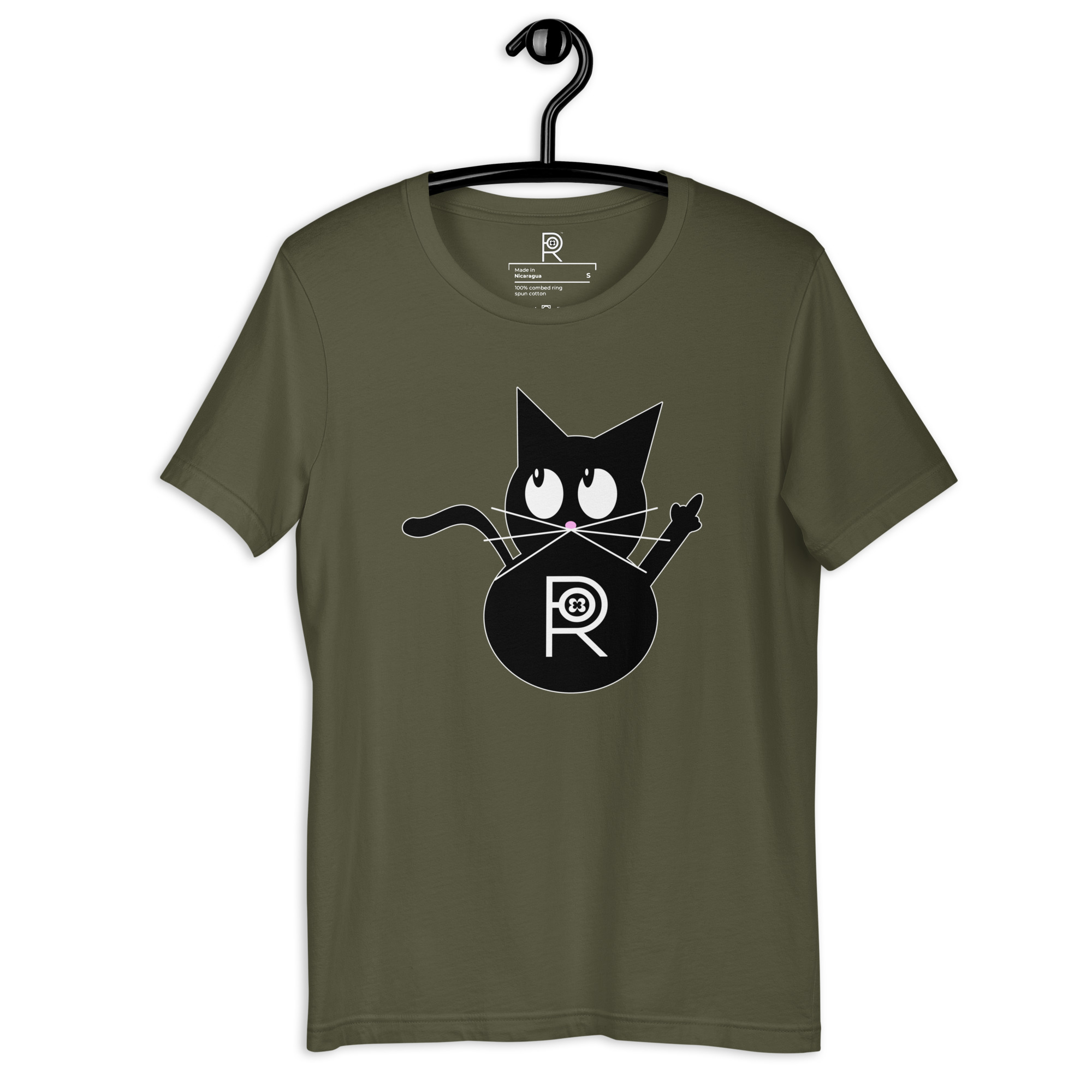 R - Resistance Kitty FU Dark Style Unisex T-shirt - Image 17