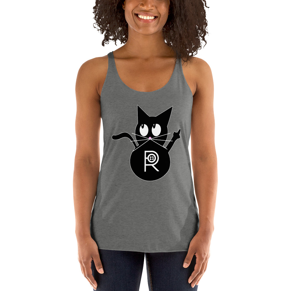 R - Resistance Kitty FU Women's Racerback Tank - Image 3