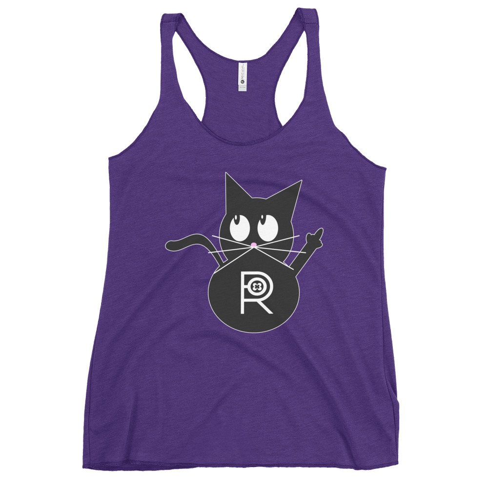 R - Resistance Kitty FU Women's Racerback Tank - Image 16