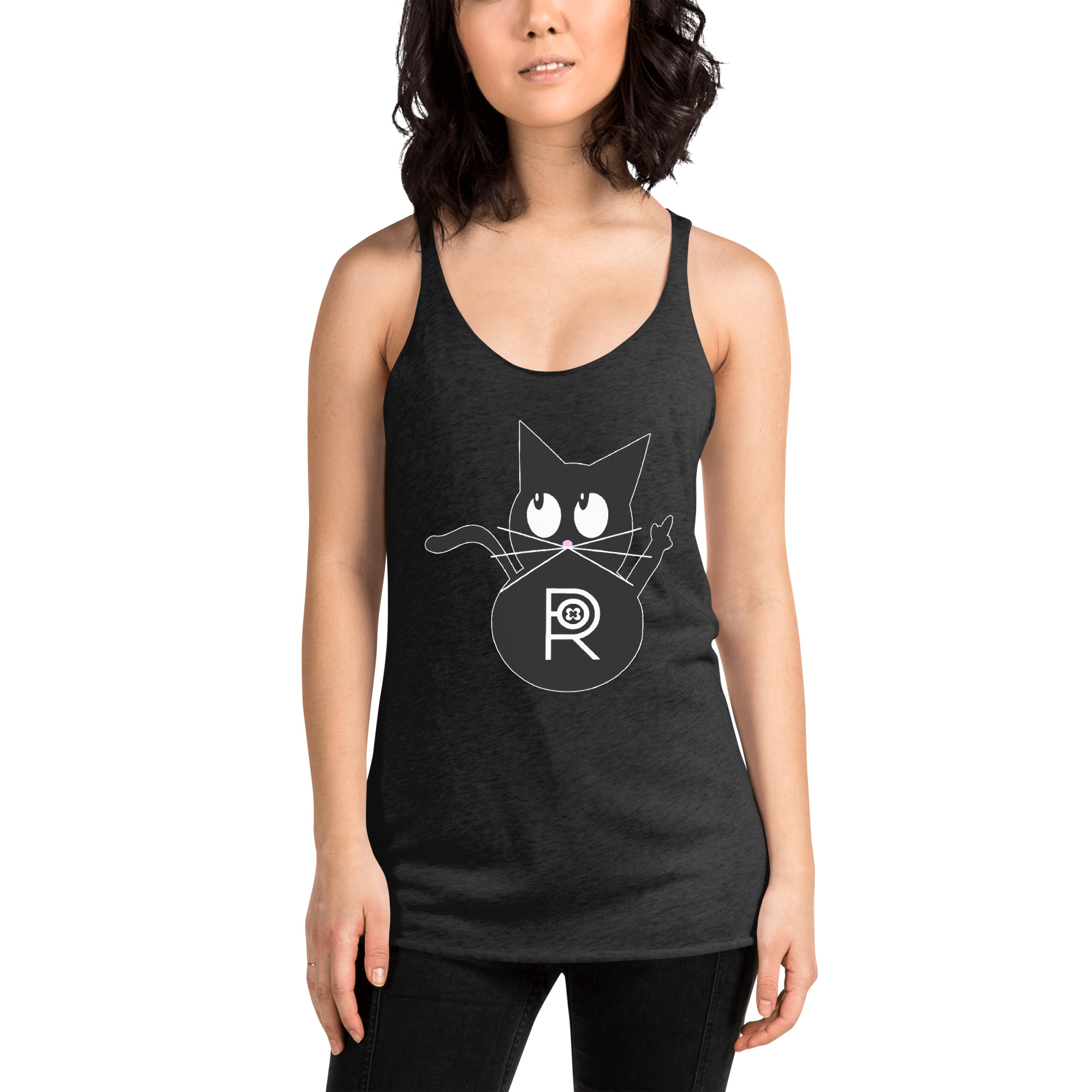 R - Resistance Kitty FU Women's Racerback Tank - Image 9