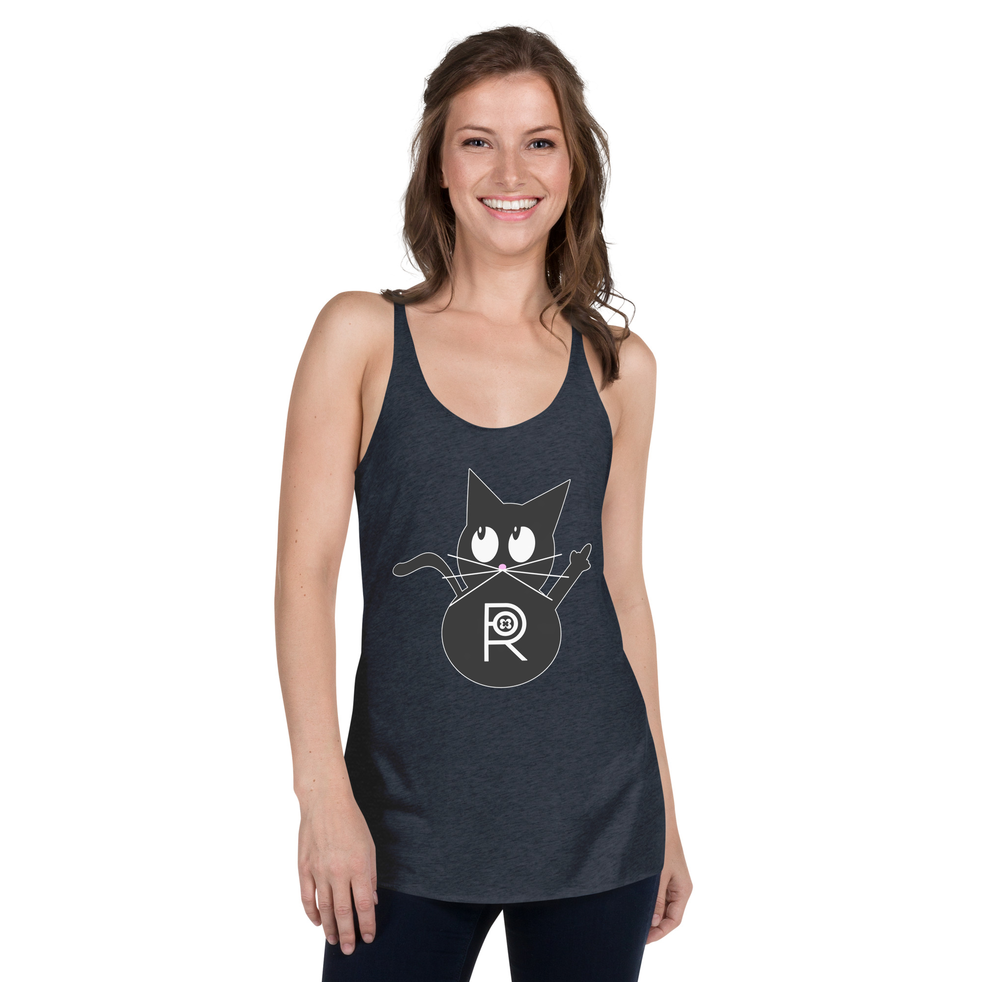 R - Resistance Kitty FU Women's Racerback Tank - Image 2