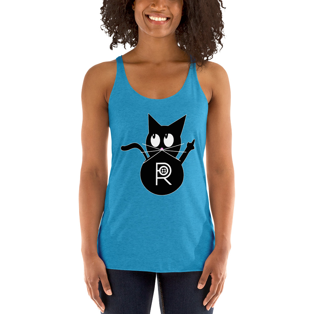 R - Resistance Kitty FU Women's Racerback Tank - Image 5