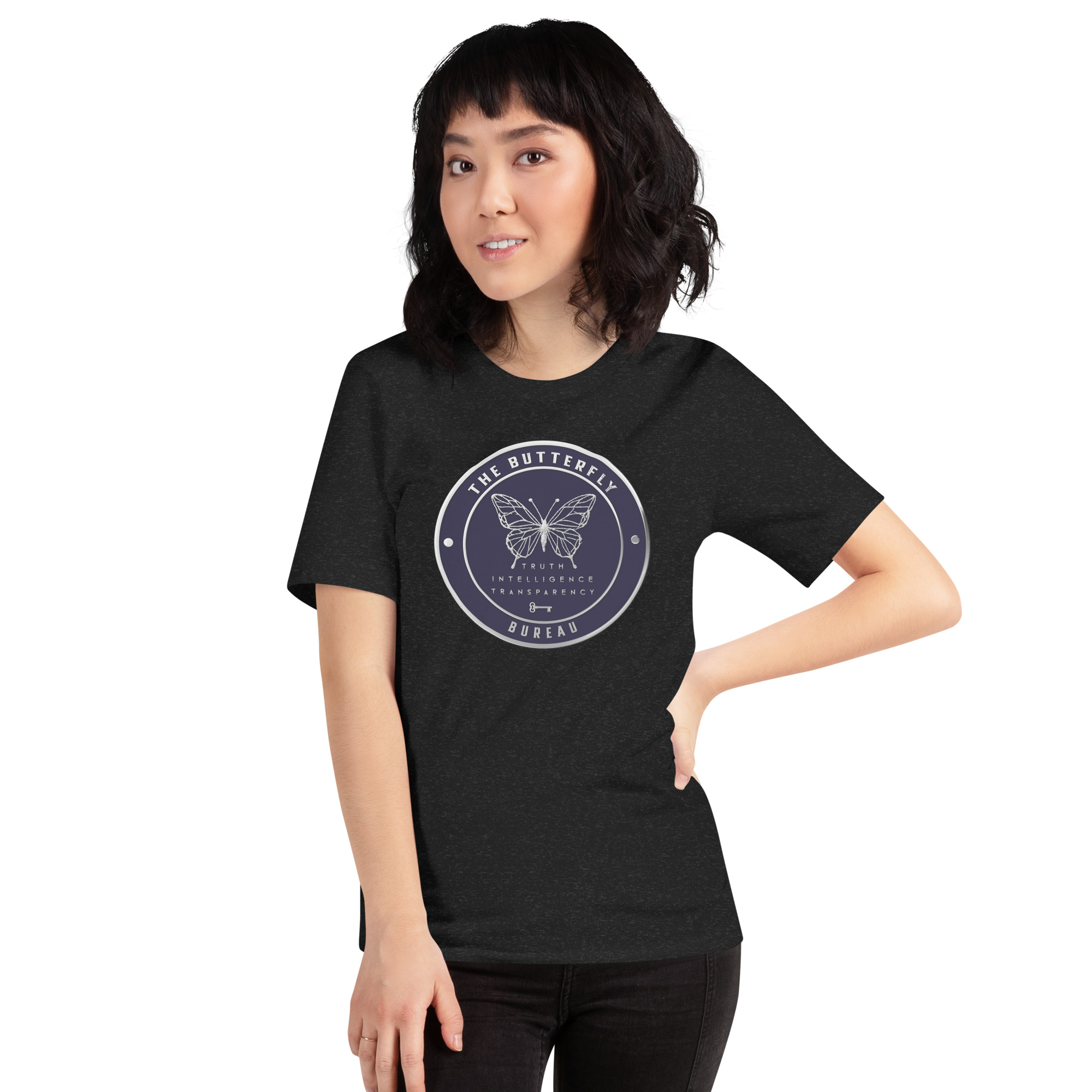 R - The Butterfly Bureau Dark Style Unisex T-shirt - Image 2