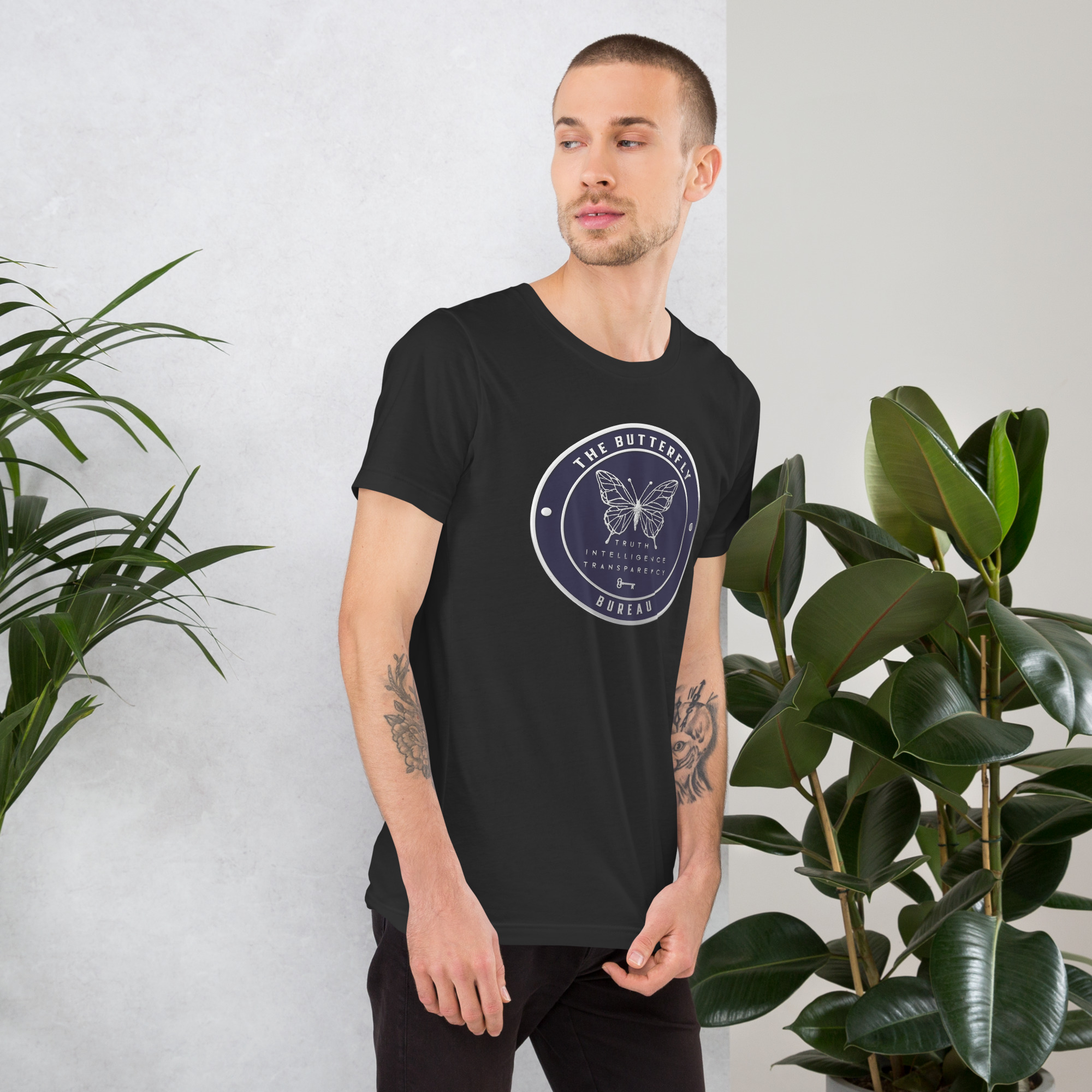 R - The Butterfly Bureau Dark Style Unisex T-shirt - Image 5