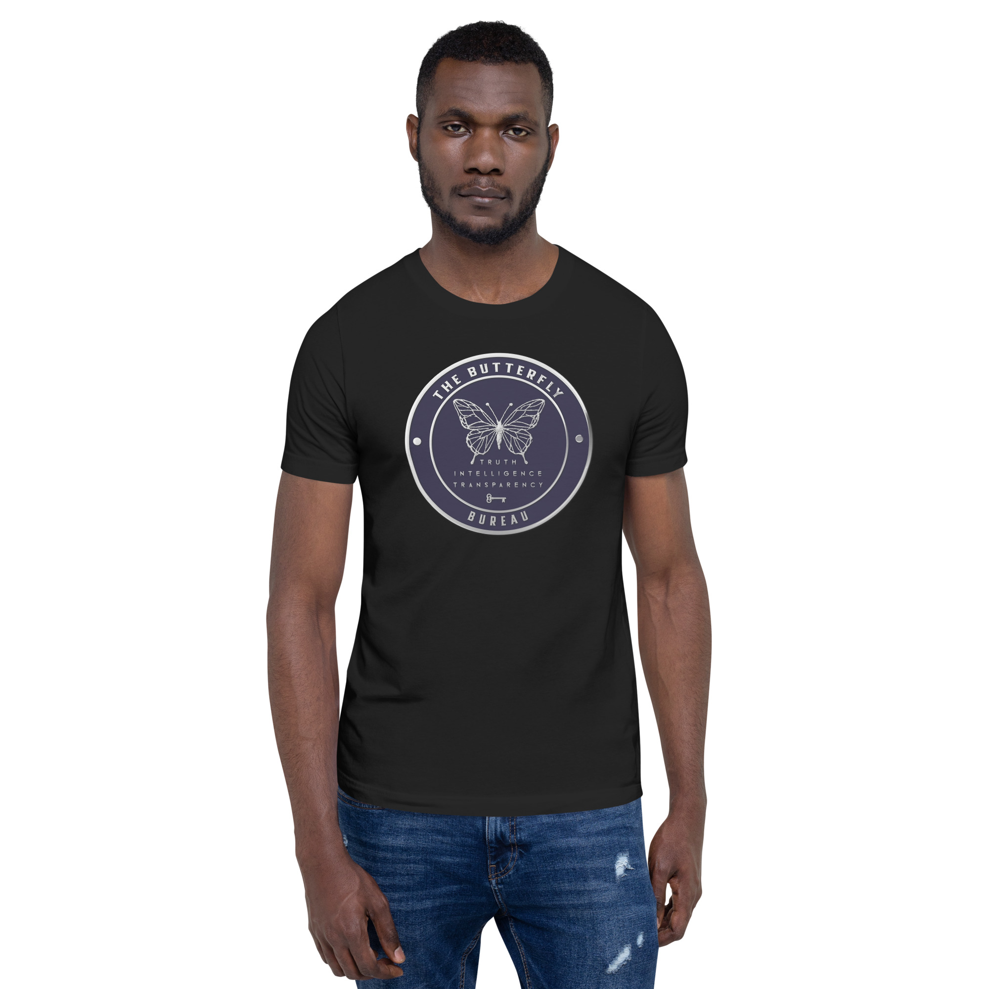 R - The Butterfly Bureau Dark Style Unisex T-shirt - Image 6
